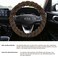 Universal Car Steering Wheel Cover 40cm &ndash; Soft Anti-Slip Braided Fabric Grip Protector &ndash; All-Season Comfort Fit for Cars, SUVs, Trucks &ndash; Coffee
