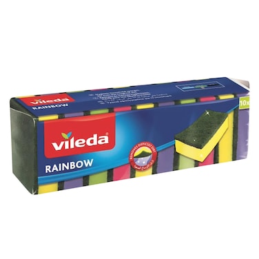 Vileda - Dish Washer Sponge Rainbow 10 Pieces