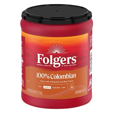 Folgers 100% Colombian Ground Coffee Medium Roast 272g