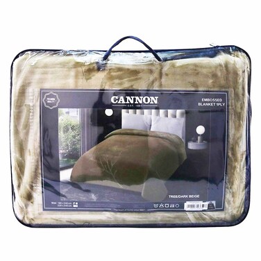 كانون - بطانية مزدوجة منقوشة، شجرة / بيج غامق