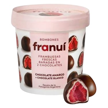 Franui Frozen Raspberries in Dark Chocolate &ndash; 12 &times; 150 g