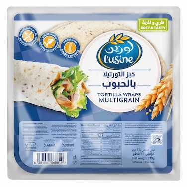 L'usine Tortilla Wraps Multigrain, Medium, 6 Pieces