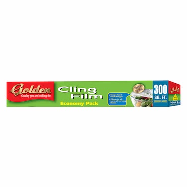 Golden Cling Film, 300 Sq. Ft, (300mm x 91.4 Meters)