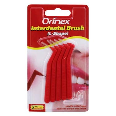 Orinex L-Shaped interdental Toothbrushes, 5 Pieces