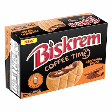 Biskrem - Cocoa Cream Filled Cookies Cinnamon 36g x12