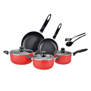 Masterkraft Non-Stick Cookware Set Multicolour 10 PCS