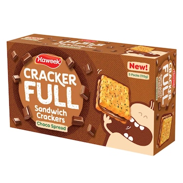 Haweek Sandwich Crackers, With Chocolate Spread, 115g