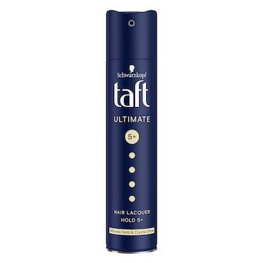 Schwarzkopf Taft Ultimate Hair Lacquer, Hold 5+ Ultimate Hold &amp; Crystal Shine, 250ml