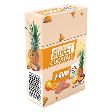 V-Gum - Sweet Cocktail Flavored Free Sugar Gum 20g