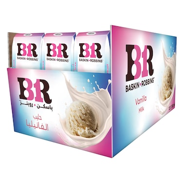 باسكن روبنز حليب بالفانيليا، 180 مل ×12