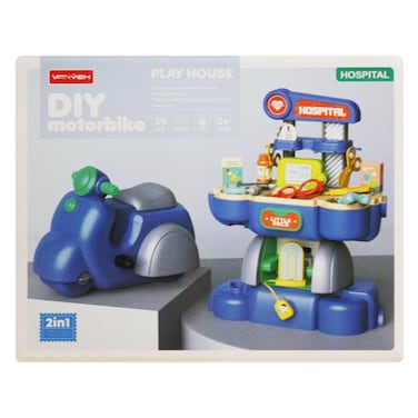 لعبة 2 في 1 دراجة وطاولة مستشفى- 39 قطعة