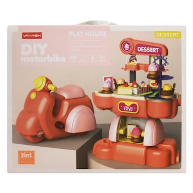لعبة 2 في 1 دراجة وطاولة الحلوى- 40 قطعة