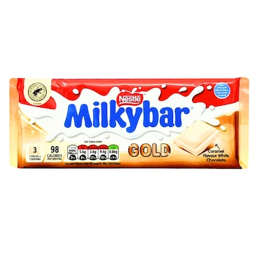 Nestle Milkybar Gold, Caramel Flavored Milk Chocolate Bar, 90g
