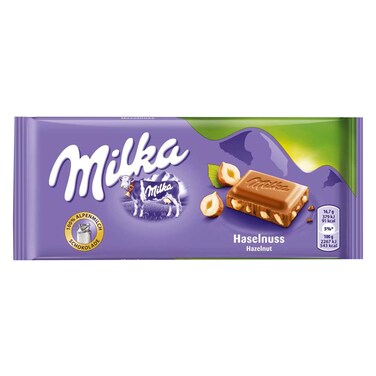 Milka Chocolate with Hazelnuts Bar, 100g