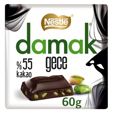 Nestle Damak Gece Night Dark Chocolate With Pistachio 60g