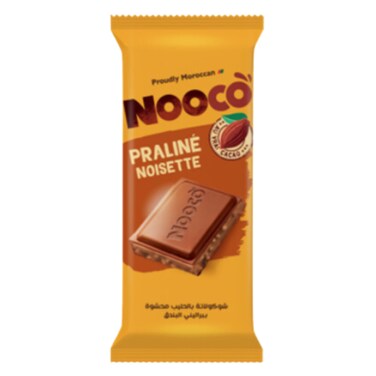 Nooco Praline &amp; Hazelnut Fudge Chocolate Bar 95g