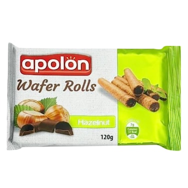 Apolon Wafer Rolls With Chocolate &amp; Hazelnut 120g