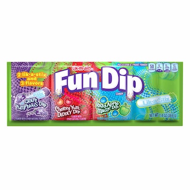 Wonka Lik-M-Aid 3 Flavors Fun Dip 39.6g