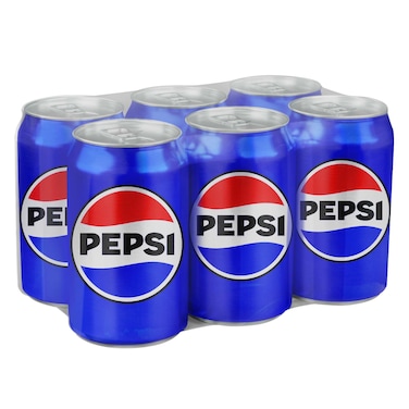Pepsi Regular Can 325ml, Pack of 6