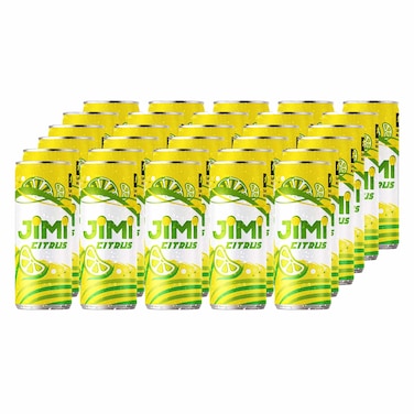جيمي مشروب غازي بنكهة الحمضيات بدون سكر، 240 مل، عبوة من 30 قطعة