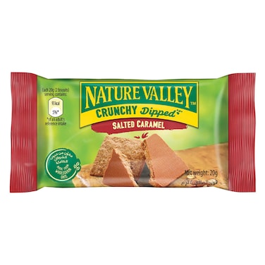 نيتشر فالي ألواح الشوفان المغطاة  بالكراميل المملح 20 جرام