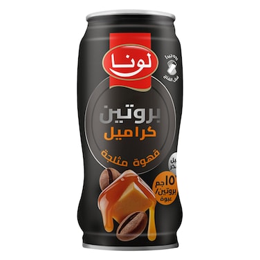 لونا قهوة مثلجة بالبروتين بنكهة الكراميل 240 مل