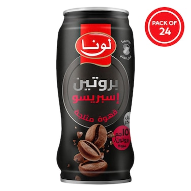لونا قهوة مثلجة بالبروتين إسبريسو ‎240مل × 24‎