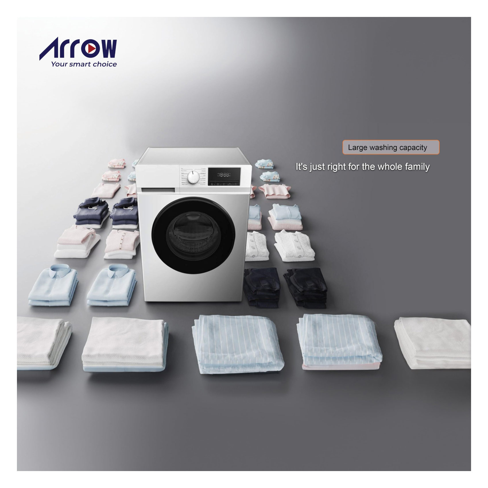 Thumbnail image for Arrow Front Load Washing Machine RO11FWTS