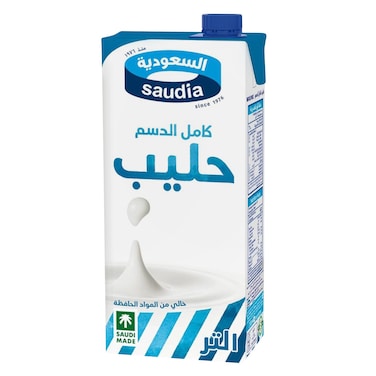 Saudia Whole Milk Full Fat 1L