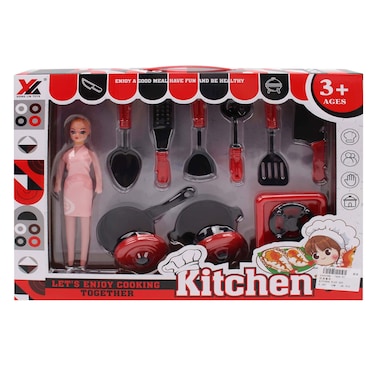 Kitchen Play Set with Doll