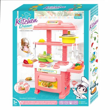 Kitchen Dream - Advanced Gas Stove Toy Set, DIY Kitchen Play, Size: 27.5x13.5x32 cm, Safety Non-Toxic, Suitable for Ages 3+