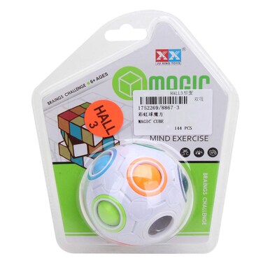 لعبة جو شينغ - المكعب السحري، تحدي الذكاء، تمرين العقل، مكعب الكرة الملون، مناسب للأعمار من 6+