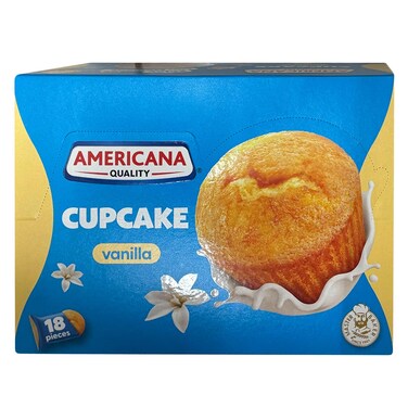 Americana Vanilla Cupcake, 25g, Pack of 18