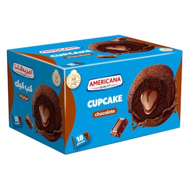 Americana Chocolate Cupcakes With Chocolate Center 28g x18