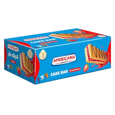Americana Strawberry Cake Bars 20g x12