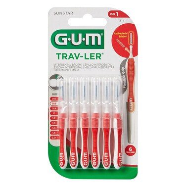 Gum Trav-Ler Interdental Brush 0.8mm, 6 Pieces