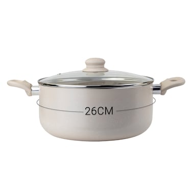 Wilson Oak Stone Marble Coating Casserole With Lid (26cm) Assorted