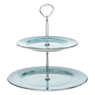 Edessa Lava 2 Tier Cake Stand (20+27cm) Multicolor