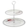 Edessa Blooming 2 Tier Cake Stand (20+27cm) Transparent