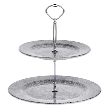 Edessa Ginko 2 Tier Cake Stand (20+27cm) Multicolor