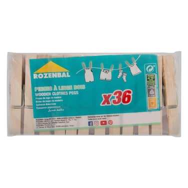 Rozenbal Wooden Pegs Beige 36