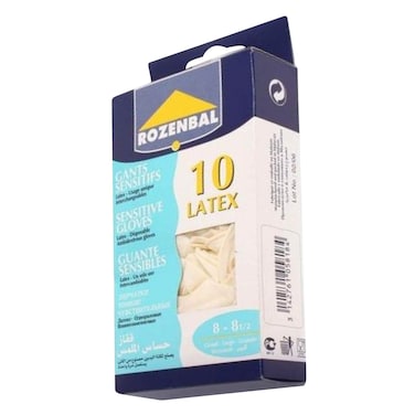 Rozenbal Latex Gloves X10 Large