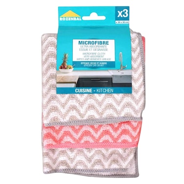 روزنبال مناديل تنظيف من الألياف الدقيقة، 30×30 سم، عبوة من 3 قطع