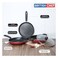 British Chef 4 Piece Nonstick Cookware Jumbo Set 26cm Tawa, 24cm Fry Pan, 24cm Kadai Insulated Handle Powered with Premium Grip