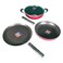 British Chef 4 Piece Nonstick Cookware Jumbo Set 26cm Tawa, 24cm Fry Pan, 24cm Kadai Insulated Handle Powered with Premium Grip