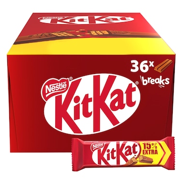 KitKat Wafer Bars Covered with Milk Chocolate Pack of 36 x 20.5g
