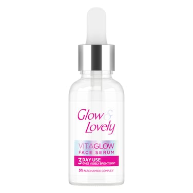 GLOW &amp; LOVELY Vitaglow Face Serum, 5% Niacinamide Complex Visibly Bright Skin, 30g
