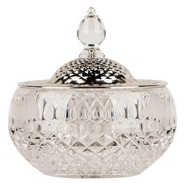 Soleter Deluxe Acrylic Thamer Bowl with Metal Cover Set (10.25cm)