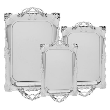 طقم صواني مطلية 3 قطع