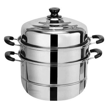 Bright Home Steamer Pot Stainless Steel 3 Layer 30cm